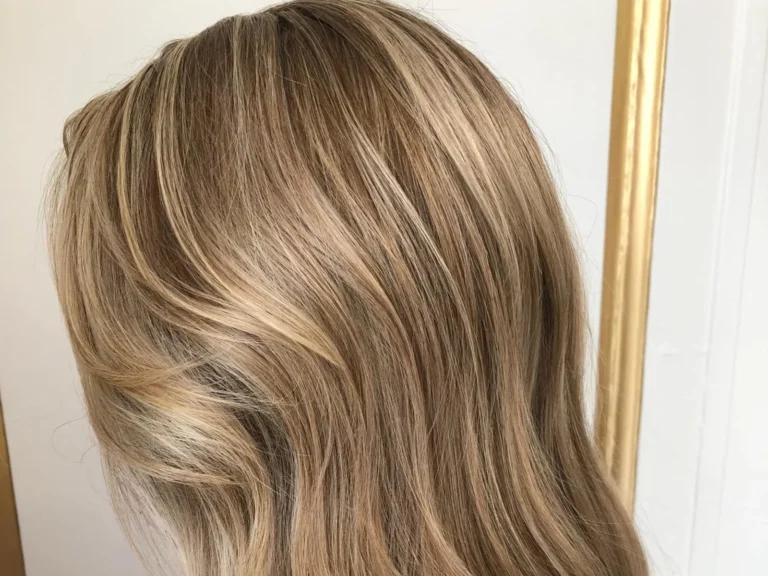 Long hair with soft blonde highlights, hair colour by Abi Clark, Horsham, West Sussex