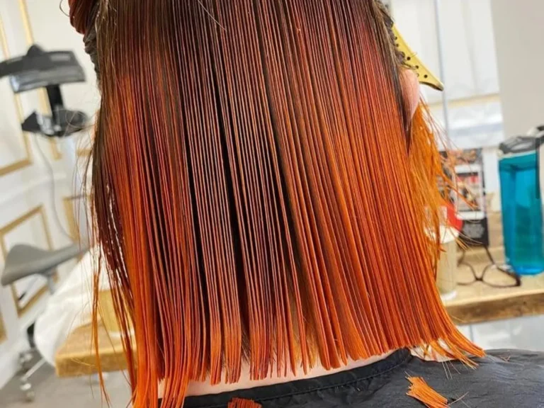 Fresh cut with copper balayage colour by Abi Clark, Horsham, West Sussex