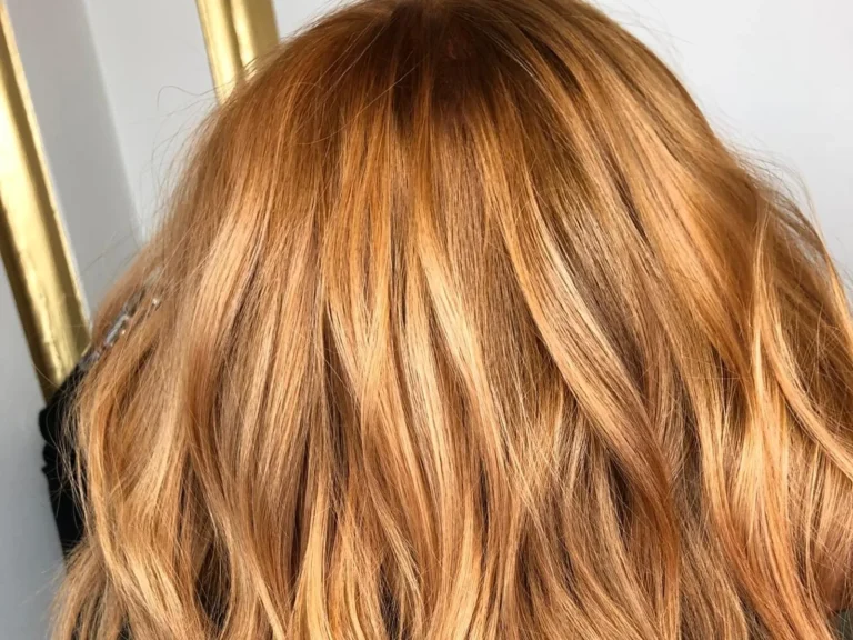 Golden copper waves, hair colour by Abi Clark, Horsham, West Sussex