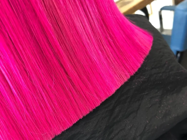 Vivid hot pink hair colour by Abi Clark, Horsham, West Sussex