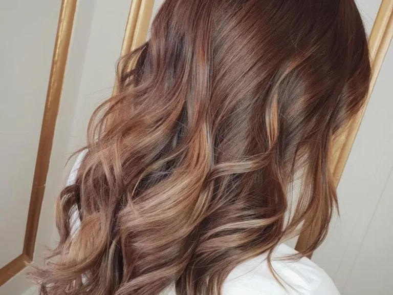 Soft brunette balayage waves, hair colour by Abi Clark, Horsham, West Sussex